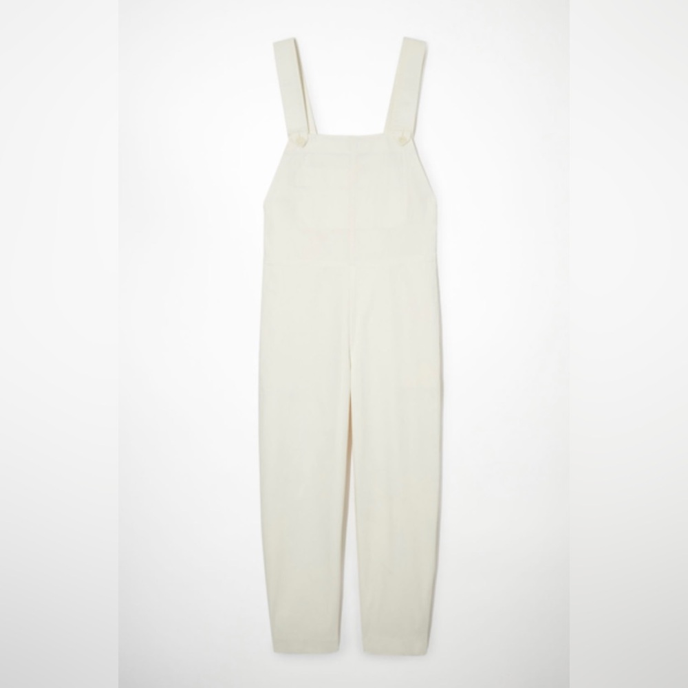 COS Off-White Barrel Leg Overalls